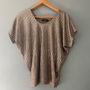 Shimmering silver top